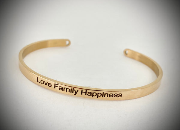 Love Family Happiness Mantra Bangle