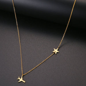 Star-Airplane Necklace
