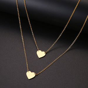 Layered Two-Heart Necklace