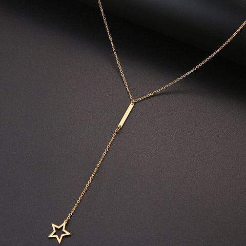 Bar-Star Choker Necklace