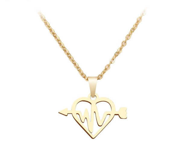 Heartbeat  Arrow Necklace