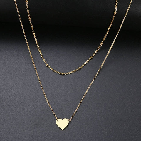 Layered Heart Necklace