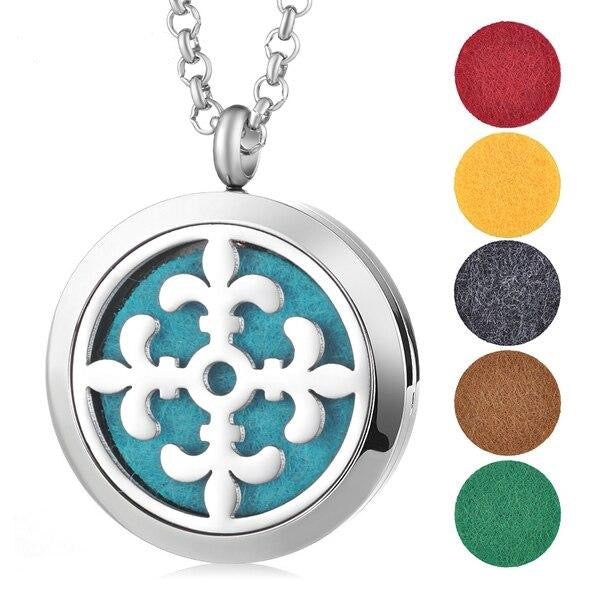 Aromatherapy Diffuser Round Locket Necklace
